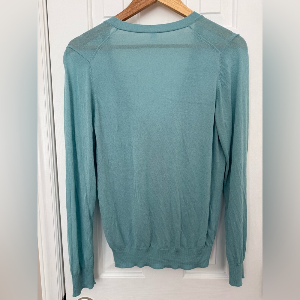 Uniqlo | Long Sleeve V-neck Cardigan | Size Large | Aqua - Picture 4 of 7